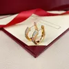 Lyxig designer smycken hoop silver örhängen för kvinnor örhängen designer smycken rosguld rostfritt stål design kvinna chram 7329009