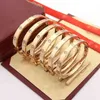 Série Love Bangle plaqué or 18 carats ne se décolore jamais taille 1821 avec boîte avec tournevis réplique officielle marque de luxe de qualité supérieure ret6464397