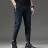 Thicken Ice Silk Quick Drying Trousers Men Gym Fitness Sportswear Training Track Pants Straight Running Bottoms Customize 220704