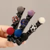 Pompon Ball Cloth Braid Hairpins Hair Clip Pin per le donne Ragazze Double Layer Hairstyle Tool Hairgrips Accessori per capelli Copricapo