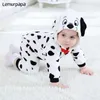 Ubrania dla niemowląt Romper Dalmatian Cartoon Kigurumis Onesie Dziecięca dziewczyna kombinezon dla zwierząt kostium psa maluch ciepły noworodki 2017340504