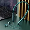 Fones de ouvido intra-auriculares para celular Android Metal Music Sport sem fio Bluetooth Mic fone de ouvido pendurado no pescoço estéreo de longa duração Walkman peças de tampões de ouvido para celular