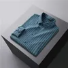 Herrklänningskjortor Summer Men's Striped Long Sleeve 2022 Ankomster män Högkvalitativ No Trace Smart Casual Shirtsmen's Eldd22