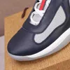 Casual schoenen Prax America's Cup mat leer hoge sneaker winter luxe designer top gesneden traienrs America cups herenmode outdoor lopen plat fastship