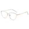 Lunettes de soleil de mode Cadres Femmes Full Rim Metal Optical Frame Rouge Blanc Vert Noir FrameFashion