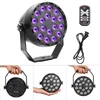 DMX512 Ultraviolette Lichteffekte 18 LED -Stufe Light -Effekt DMX Par Light UV -Projektor Spotlight Sound aktiviert Disco