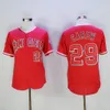 Throwback 1982 1985 Baseball Retro 29 Rod Carew Jersey Herr Vintage Team Färg Svart Röd Vit Grå All Stitched Pullover Flexbase Cool Base Retire Toppkvalitet På rea