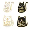Vintage Punk Style Dog Mom Cat Lady Metal Kawaii Emaye Pim Rozeti Düğmeleri Broş Gömlek Denim Ceket Çantası Dekoratif Broşlar Kadınlar İçin Erkekler 1410 E3