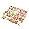 50pcs / lot Casual Food PVC Charms for trous on Boucles Ornements Chaussures Bandes Bebes Accesorios Decor as Girl's Gifts