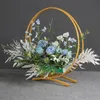 New Wedding Decoration Iron Artificial Flower Basket Party Stage Aisle Runner Guide Ornament Props Table Supplies 2 Pcs