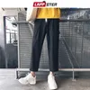 Lappster Men estilo coreano Harém calças de verão Casual Solid Soltgers Calça calças de moletom preto Coloque as calças 2xl 201128