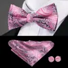 Bow Ties Hurtowa cena luksus Paisley krawat dla mężczyzn Wysoka jakość 100% jedwabny czerwony czarny motyl chatę mankiety