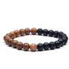 Naturalne drewniane kamienne ręcznie robione pasma Bracelets Bracelets for Women Men Party Club Modna biżuteria