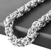 Chains Custom Size 7"-40" 6mm 8mm 10mm Men's Cool Stainless Steel Silver Color Round Byzantine Link Chain Necklace Or Bracelet