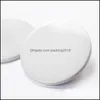 9cm MAT sublima￧￣o Coaster de cer￢mica em branco Coasters de cer￢mica Branca Transfer￪ncia de calor Impress￣o de copo personalizada Pad Pad Drop T￩rmica Entrega 2021 PA