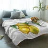 Blankets Plant Flowers White Throw Blanket Soft Comfortable Microfiber Flannel Plush Warm Sofa Bed Sheets