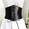 For Dresses Buckle Bandage Corset Wide Pu Leather Slimming Body Belts for Women Elastic High Waist wholesales 220812