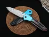 Butterfly BM945-221 Składanie kieszonkowe Damascus Blade Aluminium Fibre Rusing Taktyczne polowanie na narzędzie przetrwania A4046