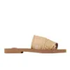 Sandali da donna all'ingrosso Scarpe Pantofole piatte legnose Scivoli di design intrecciati Sandali in gomma estiva Sandali da spiaggia Tessuto Peep Toe Casual Piattaforma da lettera Outdoor