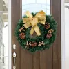 Dekorativa blommor kransar handgjorda julkrans simulering träd dekoration tallkotte blomma ring dörr och fönster pendantdecorative