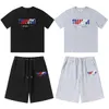 6 أنماط Trapstar London Suit Thest Thest Thest Thergroidery Mens T Shirt و Shorts عالية الجودة من القمصان الشوارع غير الرسمية.