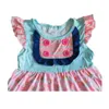 Magliette bouqiute per bambini set di vestiti set da ragazza a maniche corte blu cortometraggi casual abbigliamento per bambini shirt shirt