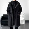 2022 Autumn Men Fashion Long Style Trench Coat Apring Men Casual Outerwear Jackets Windbreaker Brand Mens Clothing Size M-3XL L220725