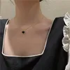 Pendant Necklaces Korea Design Fashion Jewelry Black Crystal Love Necklace Elegant Women Prom Party Sexy Clavicle NecklacePendant