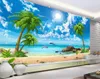 coconut tree white cloud scenery 3D wallpaper mural living room bedroom rollers for decor background photo wallpapers on the wall 3d and 5d decaration