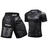 Trainingspakken voor heren Cody Lundin Bokskleding MMA Boxershorts Sport T-shirt met lange mouwen Leggings 4 stuks / 2 stuks Sportkleding Pak Heren Sport SetsM