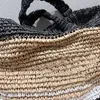 サマーラフィアトートバッグ高級デザイナーハンドバッグポータブルかぎ針編みショルダーバッグ大容量財布ファッション女性ハンドバッグカジュアルトート刺繍