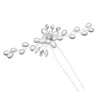 Handmade Wedding Elegant Bridal Pearl Silver Women Crystal Headpieces Pins Bridesmaid Veil Flower Accessories