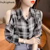 Women's Blouses & Shirts Korean For Women Temperament Ladies Tops Sexy Off Shoulder Chiffon Long Sleeve Beading 2022 Blusas Mujer De ModaWom