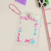 Card Holders Keychain Postcards Protective Case Po Sleeves Decoration Bag Pocard Pendant School Stationery 1 SlotCard