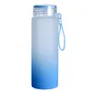 Sublimation Water Bottles 500ml Frosted Glass Water Bottle gradient Blank Tumbler Drinkware DE500