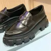 nieuwe Mode Jurk Schoenen vrouwen huwelijksfeest kwaliteit leer hoge hak platte Schoen zakelijke formele loafer sociale chunky