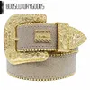 c12022 Designer Belt Bb Simon Belts for Men Women Shiny diamond belt white Blanc Classic cintura uomo boosluxurygoodsg