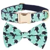 whale Dog Collar Bow Tie with Metal Buckle Big and Small Dog&Cat Pet Accessories Y200515