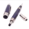 Продвигация Great John Kennedy Luxury Dark Blue Metal Fountain Pountball Ballpoint Prens Office School Classic с JFK Serial N5954038