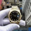 Mänstorlek Titta på Super BP Factory 228238 40mm V2 Rostfritt stål Armband Gold Diamond Dial 2813 Automatisk rörelse Dual Date Sapphire Glass