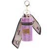 Designer Mini Sac Porte-clés Soie Écharpe Rouge À Lèvres Macaron Porte-clés Bourse Pendentif Voiture Porte-clés Chaîne pour Femmes