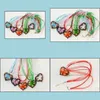 H￤nge halsband h￤ngsmycken smycken mode hj￤rtlampor glas blommor murano charm f￶r halsband d3j