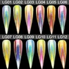 12 Farben Laser Chamäleon Pfau Glitzerpulver Holographischer Spiegelstaub Pigmentpulver Chrom Glitzer UV Gel Lack