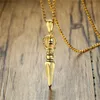 Pendant Necklaces Modyle Phurba Dagger Dorje Vajra Charm Men Neckalce Buddhist Energy Silver Color Gold NecklacePendant