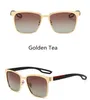 Lunettes de soleil de concepteur pour hommes Femmes Lunettes de soleil de luxe UV400 Cadre carré plaqué Marque Rétro Lunettes de mode polarisées de haute qualité en option avec boîte 6 couleurs