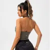 Sutiã de ioga feminino roupas de ioga roupas íntimas esportivas com decote halter senhora com almofadas no peito lindas costas sexy colete roupa interior esportes fitness roupas de ioga tops VELAFEEL