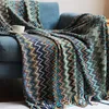 Filtar Bohemian Throw Filt With Fringe Tassel Färgglada vågiga randiga mönster Travel Knittat sjal soffa soffa stol säng coverbl8750782