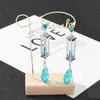 Stud Vanitas No Karte Case Study Cosplay Hourglass örhängen blå smycken lysande öronklämmor gåvor Accessoriestud