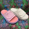 2022 dikke bodem strand slippers mode zomer vrouwen nieuwe eva dik opgeloste miami dia's ontwerper zomer flat sandalen huis roze wit