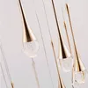 Pendelleuchten Loft-Beleuchtung Luxus moderner minimalistischer Stil Kristalltreppe LED-Kronleuchter Villa Wohnzimmer Esszimmer El Counter DeckeP